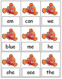 Finding Nemo Sight Word Cards for Go Fish Game