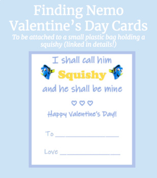 Preview of Finding Nemo Squishy Valentine's!
