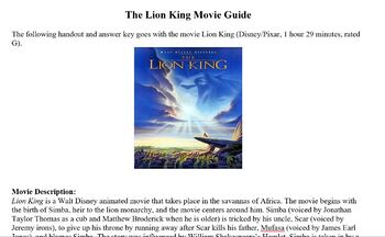 Preview of Finding Nemo, The Lion King (1994), AND Zootopia Movie Study Guides Bundle