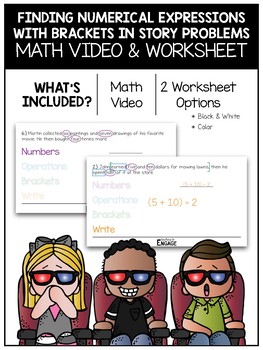 Preview of 5.OA.2: Finding Numerical Expressions With Brackets In Story Problems