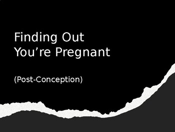 Preview of Finding Out You're Pregnant Notes (Post-Conception)