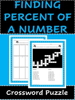 Finding Percent of a Number Crossword Puzzle by Champ Students TPT