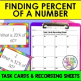 Finding Percent of a Number Task Cards | Math Center Pract