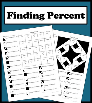 Preview of Finding Percents Color Worksheet