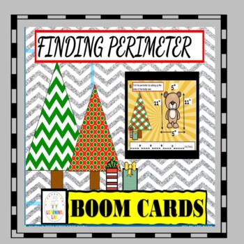 Preview of Finding Perimeter BOOM CARDS Holiday Edition free deck