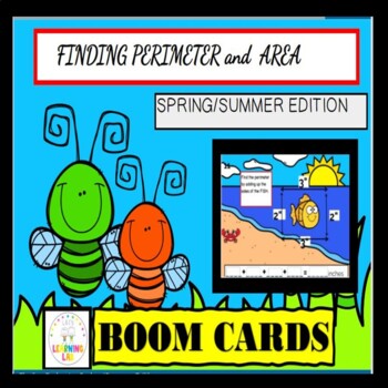 Preview of Finding Perimeter and Area Boom Cards