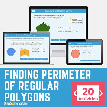 Preview of Finding Perimeter of Regular Polygons | Digital | CCSS.3.MD.D.8 3rd Grade