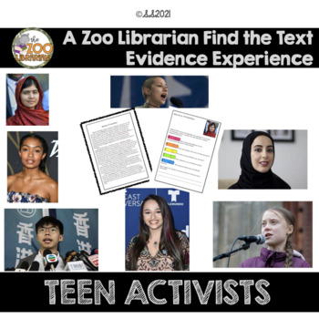 Preview of Finding Proof-Text Evidence (Teen Activists ) GC Ready