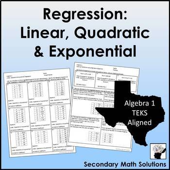 Preview of Finding Regression Equations Mixed Practice