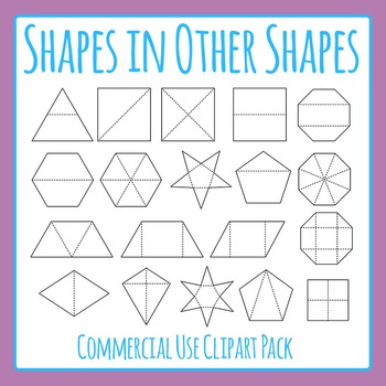 Preview of Finding Shapes in Other Shapes 2D Geometry / Math Clip Art / Clipart