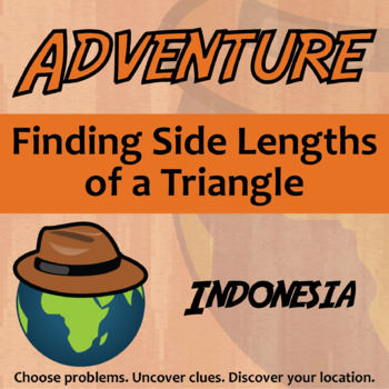 Preview of Finding Side Lengths of a Triangle Activity - Indonesia Adventure Worksheet