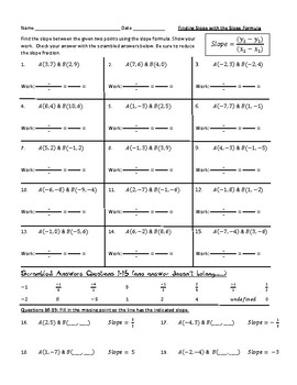 Finding Slope From Two Points Worksheet Doc - ALV Daily