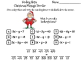 Finding Slope Christmas Math Activity: Message Decoder