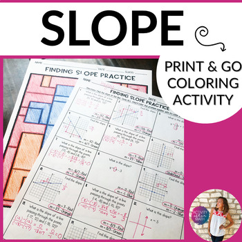 Preview of Finding Slope Coloring Activity