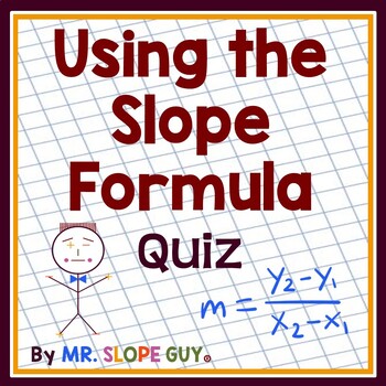 Preview of Finding Slope Formula Check Quiz