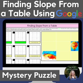 Preview of Finding Slope From a Table Mystery Puzzle