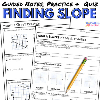 Preview of Finding Slope Guided Notes and Practice