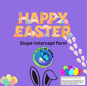 Preview of Finding Slope-Intercept Form From a Graph, Easter Version
