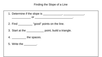 Preview of Finding Slope Notes