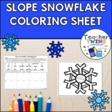 Finding Slope Snowflake Coloring Sheet