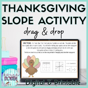 Preview of Finding Slope Thanksgiving Digital Activity