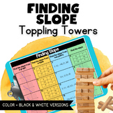 Finding Slope Toppling Towers Game | Print and Go