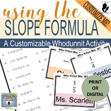 Finding Slope Using the Slope Formula (Customizable Scaven