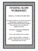 Finding Slope Worksheet by My Math World | Teachers Pay Teachers