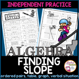 Finding Slope from Tables Graphs and Points Practice Worksheet