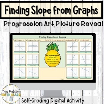 Preview of Finding Slope from Graphs Pixel Art Digital Activity | Distance Learning