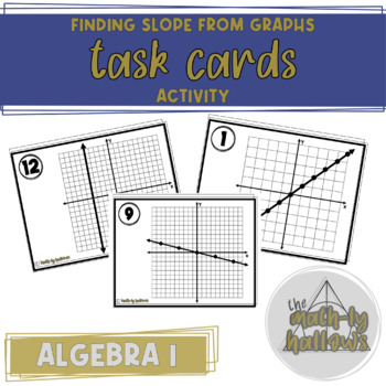 Preview of Finding Slope from Graphs Task Cards