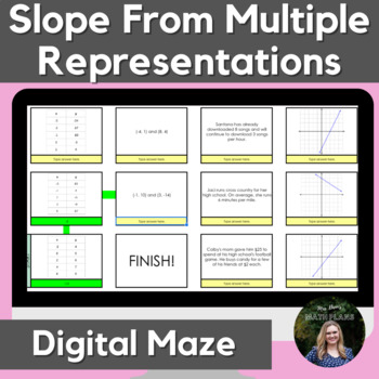 Preview of Finding Slope from Multiple Representations Digital Maze