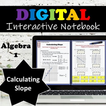Preview of Finding Slope from Ordered Pairs, Tables & Graphs⭐ Digital Interactive Notebook