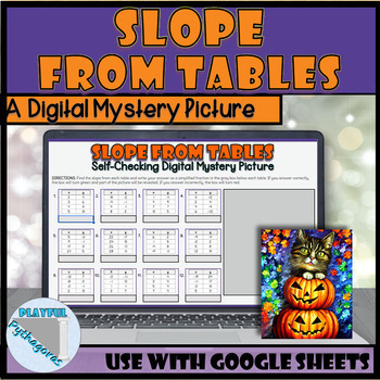 Preview of Finding Slope from Tables Fall/Halloween Self-Checking Digital Activity