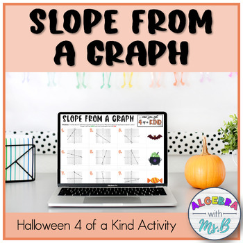 Preview of Finding Slope from a Graph Halloween Digital Activity Algebra 1 8th grade