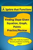 Slope Finding Given Equation, Graph, Points Practice/Revie