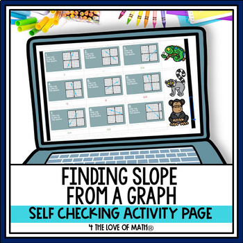Preview of Finding Slope from a Graph Activity - Self Checking Digital Google Sheets