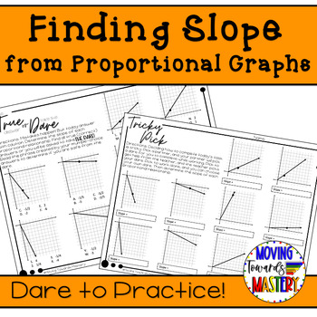 Preview of Finding Slope from a Proportional Graph Math Practice Activity