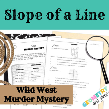Preview of Finding Slope of a Line Murder Mystery Algebra 1 Activity