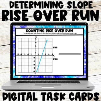 Preview of Finding Slope using Rise Over Run Counting Digital Task Cards Google Slides