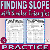 Finding Slope with Similar Triangles - Practice Worksheets