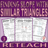 Finding Slope with Similar Triangles - Reteach Worksheet
