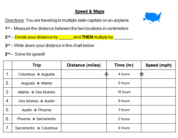 Preview of Finding Speed with Maps - OHIO 5TH GRADE SCIENCE