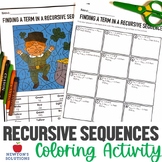 Finding Terms in a Recursive Sequence Color by Number St. 