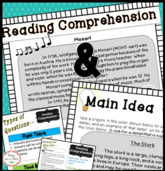 Preview of Finding Text Evidence 2nd 3rd Grade Main Idea and Supporting Details Worksheets
