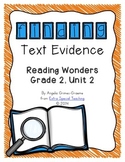 Finding Text Evidence - Reading Wonders Grade 2, Unit 2 Freebie