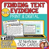 Finding Text Evidence Task Cards - Nonfiction Text - Print