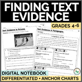 Finding Text Evidence Worksheets Anchor Charts Text Eviden