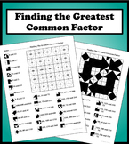 Finding The Greatest Common Factor Color Worksheet