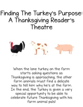 Preview of Finding The Turkey's Purpose: Thanksgiving Reader's Theatre